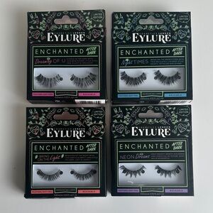 Eylure Enchanted After Dark Lashes - Black 4 Set lot